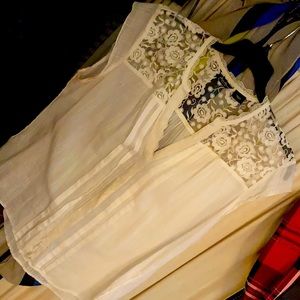 Floral Lace button up top!